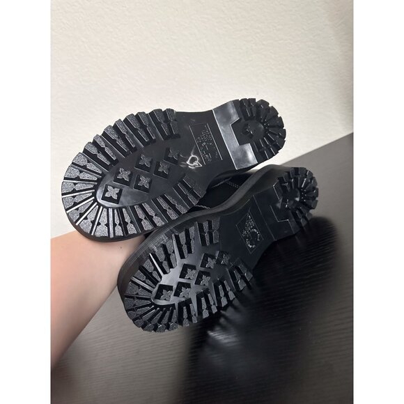 NEW Dr. Martens Vegan 2976 Quad Platform Chelsea Boots US 6 Mono Black - Picture 5 of 6